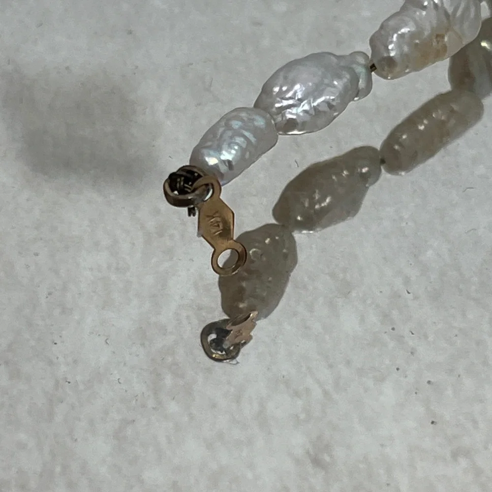 14k gold and pearl bracelet - Picture 4 of 4